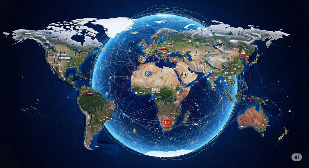 Geopolitics word map