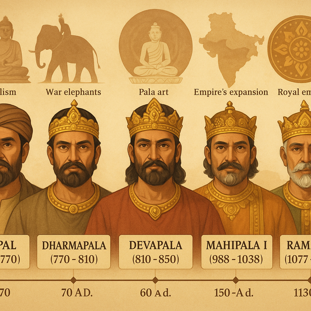 Major Rulers of the Pala Dynasty
