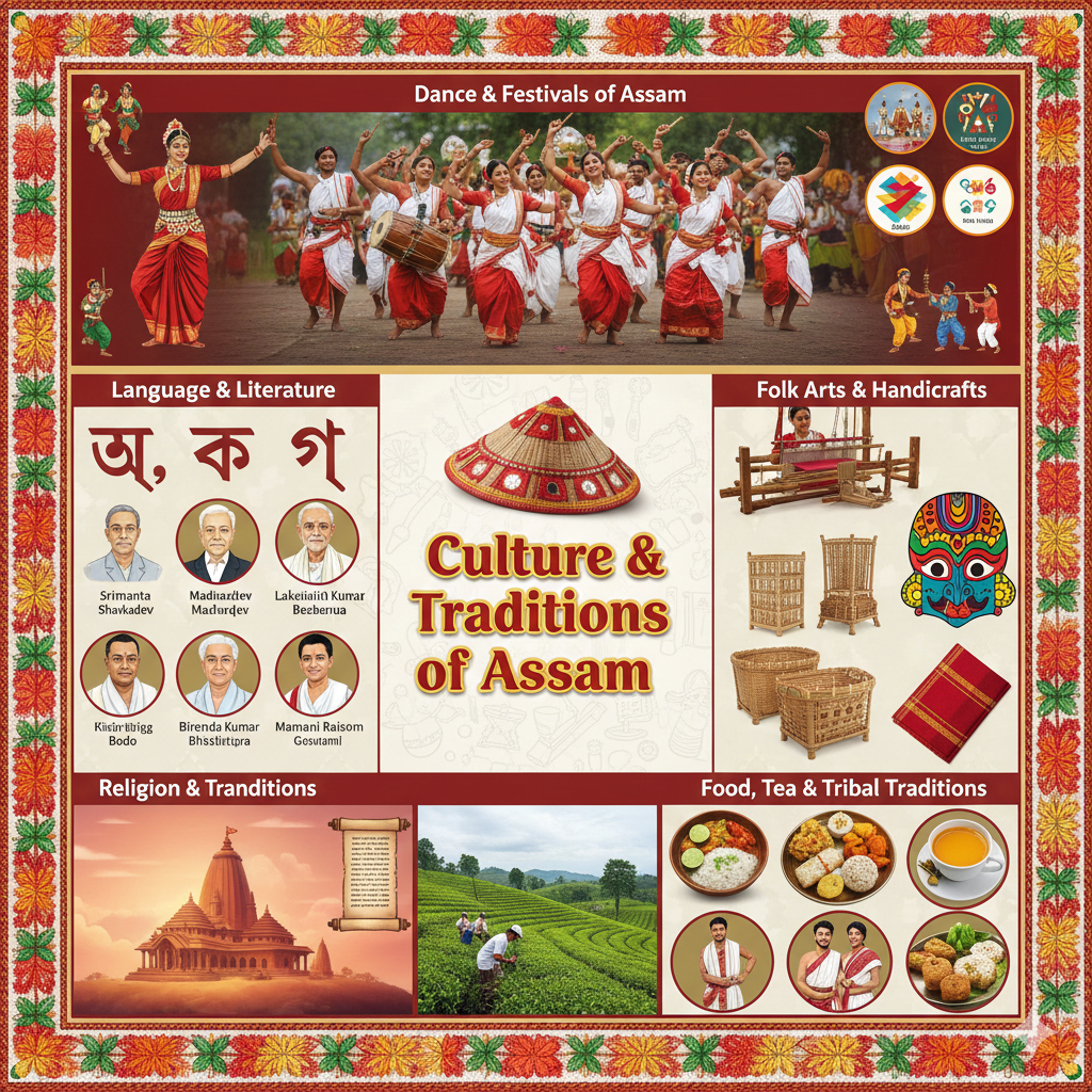 Culture & Traditions of Assam Dance, Festivals, Art, Music & Heritage