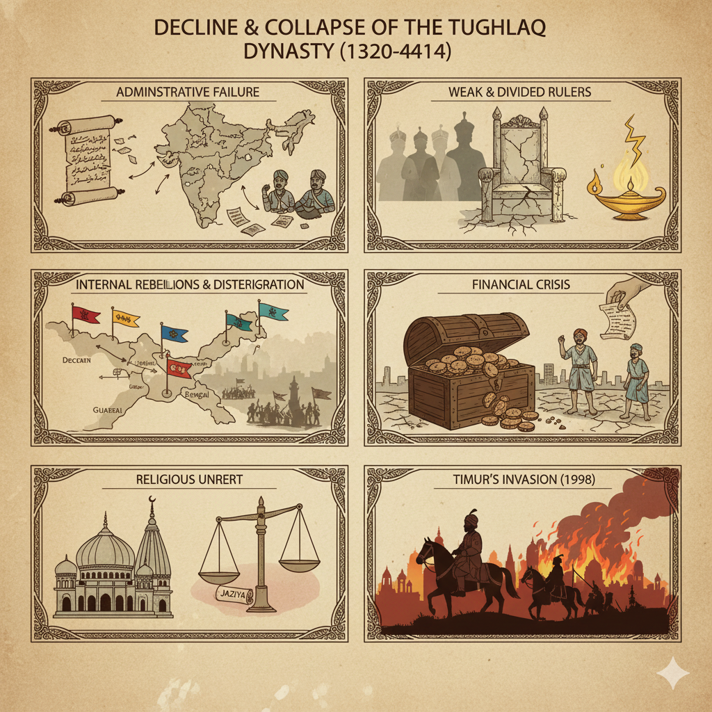 Disintegration of Tughlaq Dynasty Internal and External Challenges