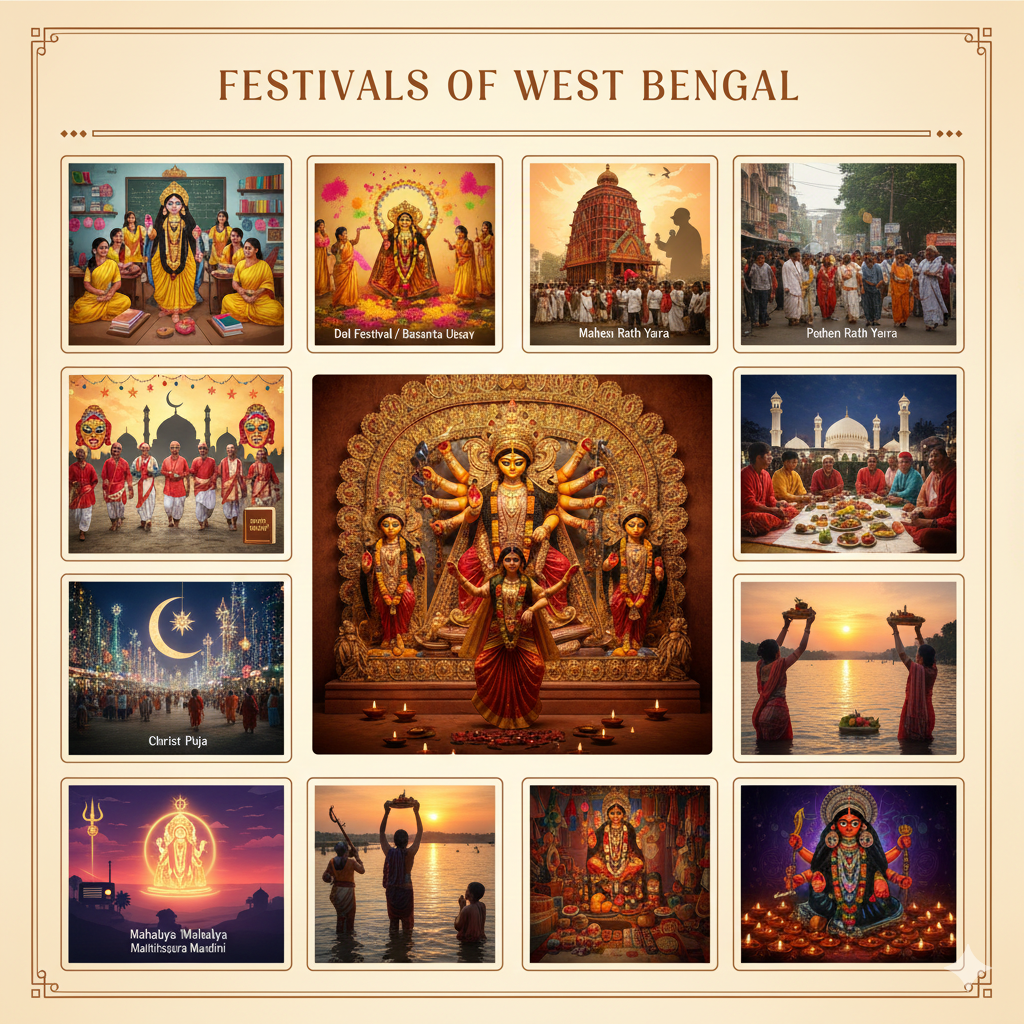 Durga Puja and Festival Diversity of Bengal