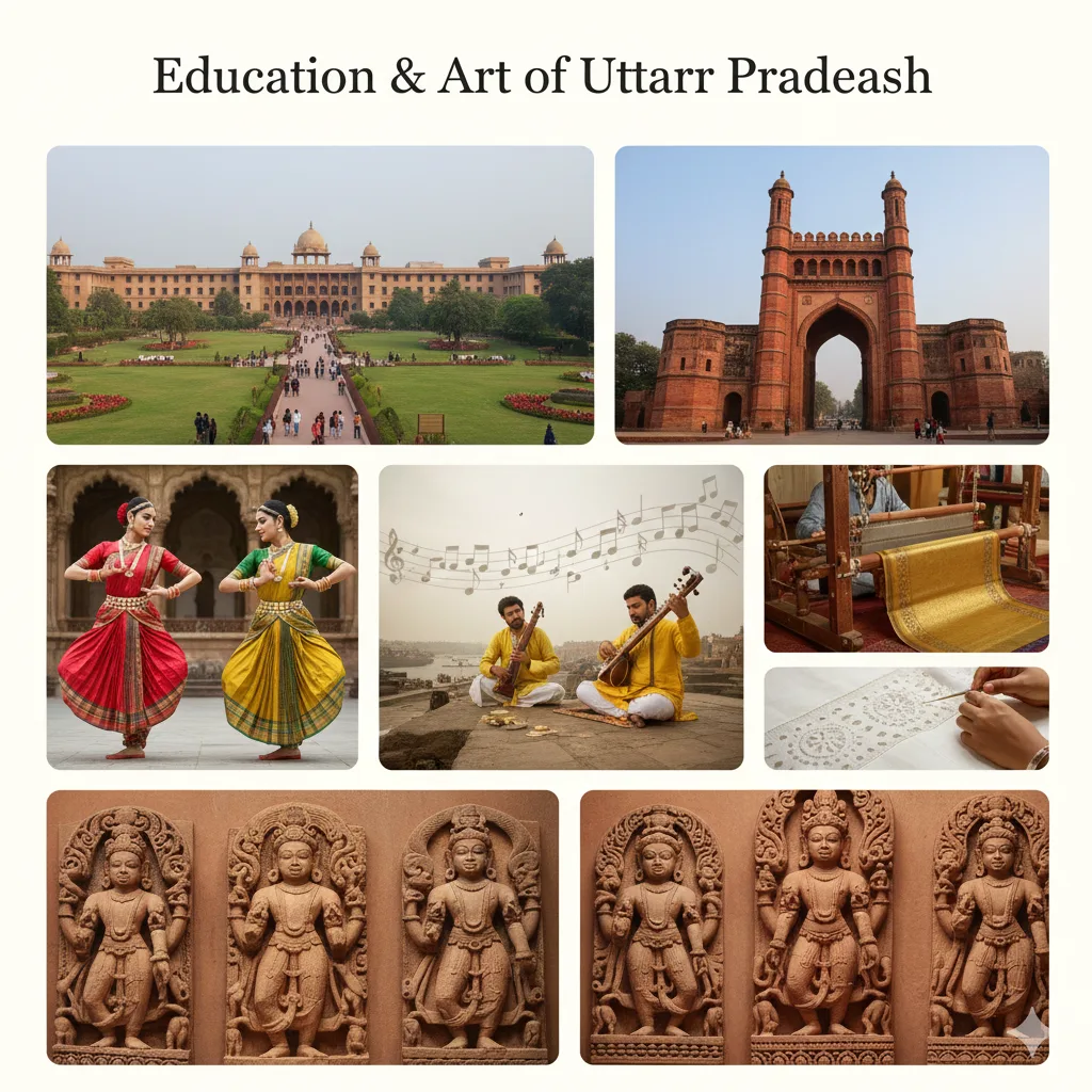 Education & Art Heritage of Uttar Pradesh Montage