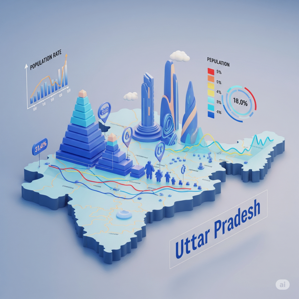 Population growth of Uttar Pradesh