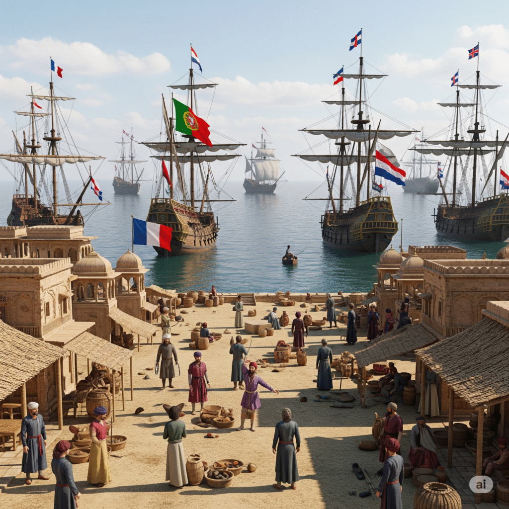 Foreign trade (Portuguese , Dutch , British)