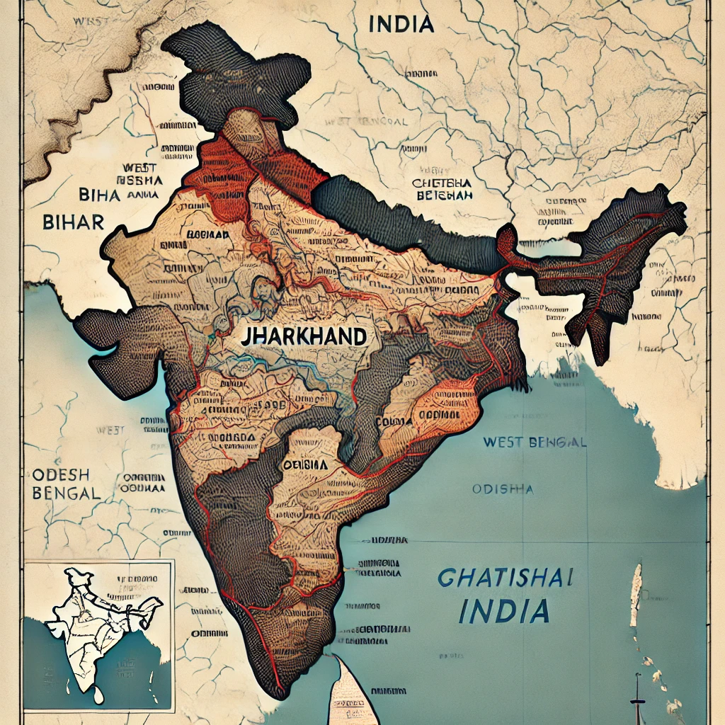 Geographical Location of Jharkhand