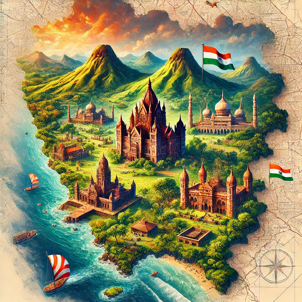 Geographical location of Maharashtra