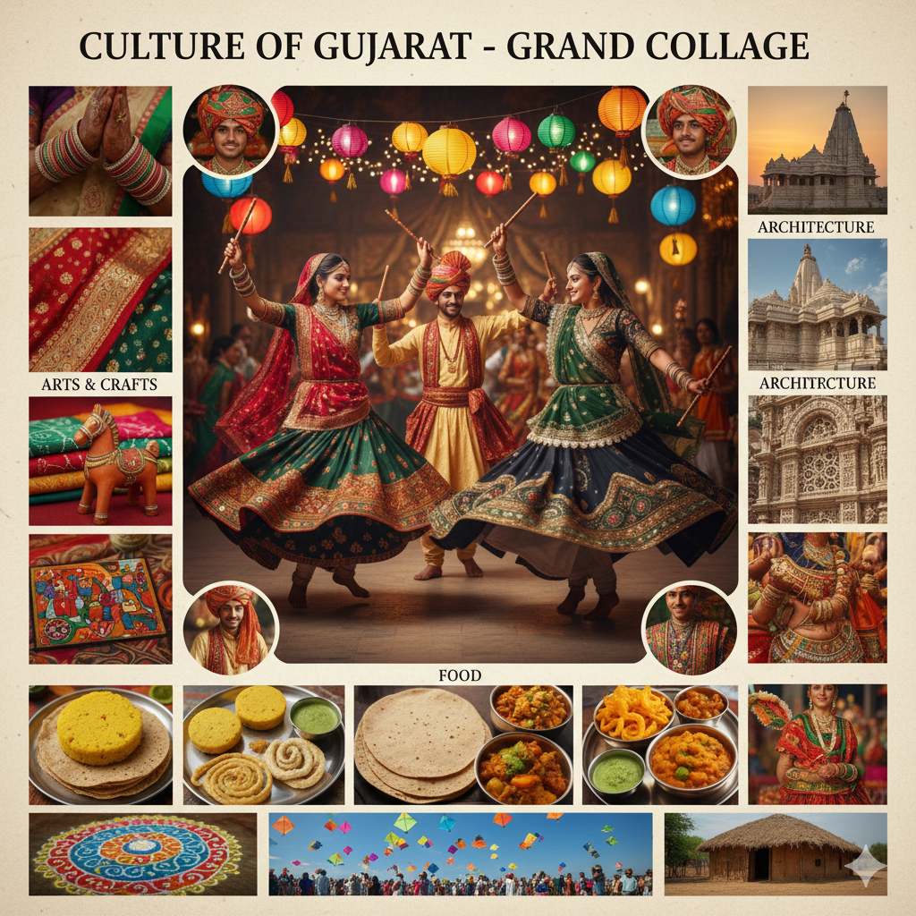 Gujarat Culture Festivals Dance Food Art