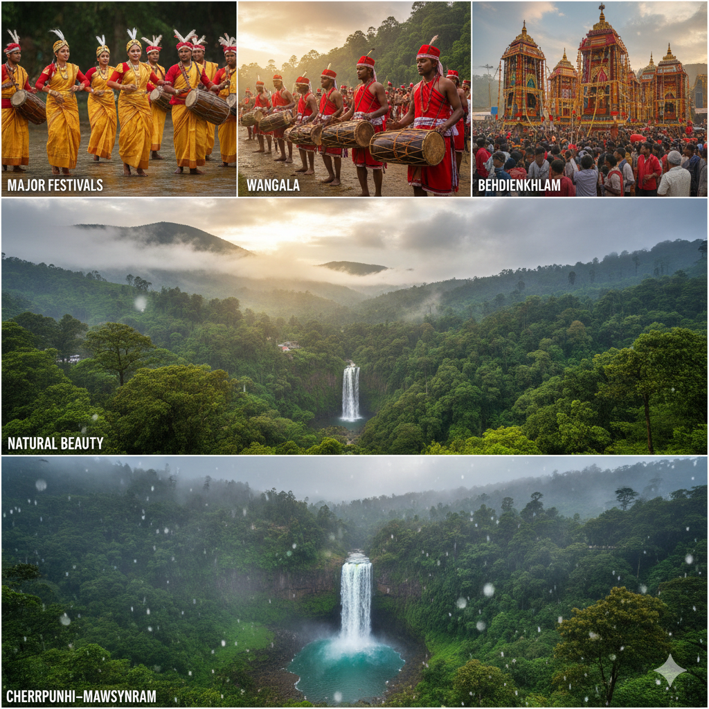 Meghalaya's Triple Confluence Festivals, Nature, and Water