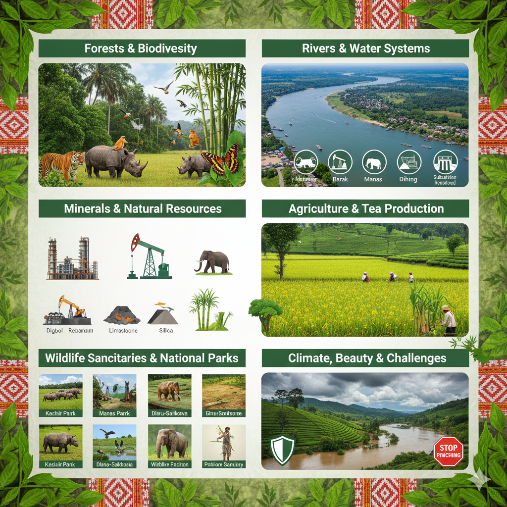 Natural Wealth of Assam Forests, Rivers, Wildlife, Minerals & Biodiversity