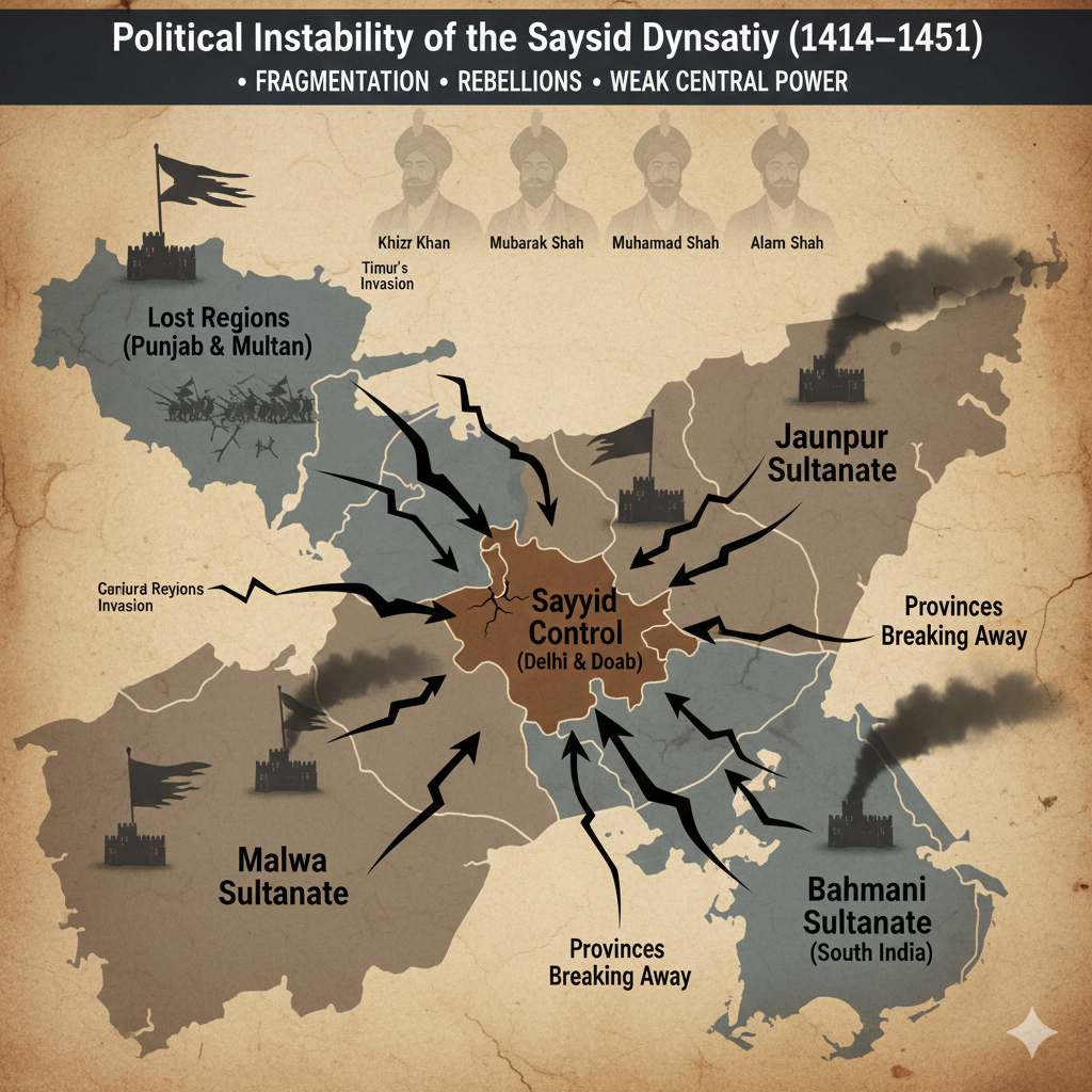 Political Instability of the Sayyid Dynasty (1414–1451)