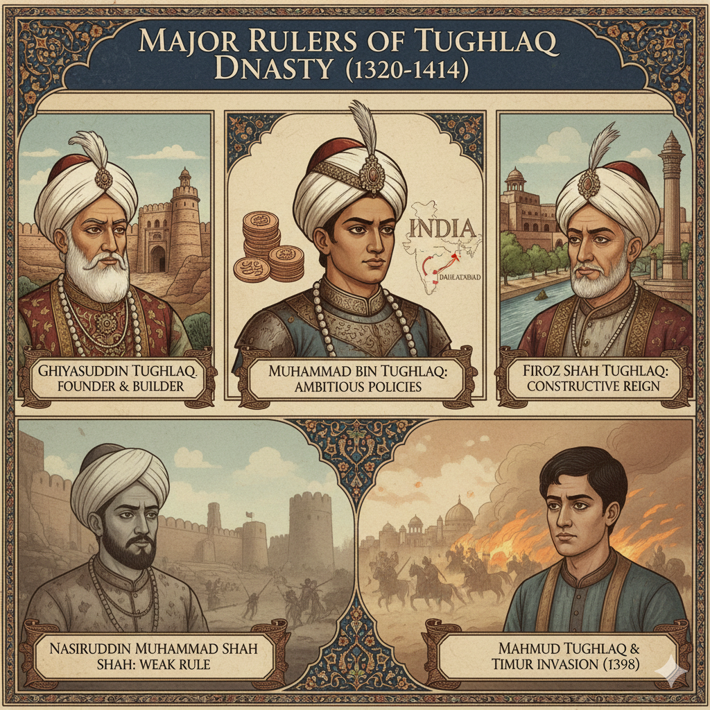 Tughlaq Rulers of Delhi Sultanate