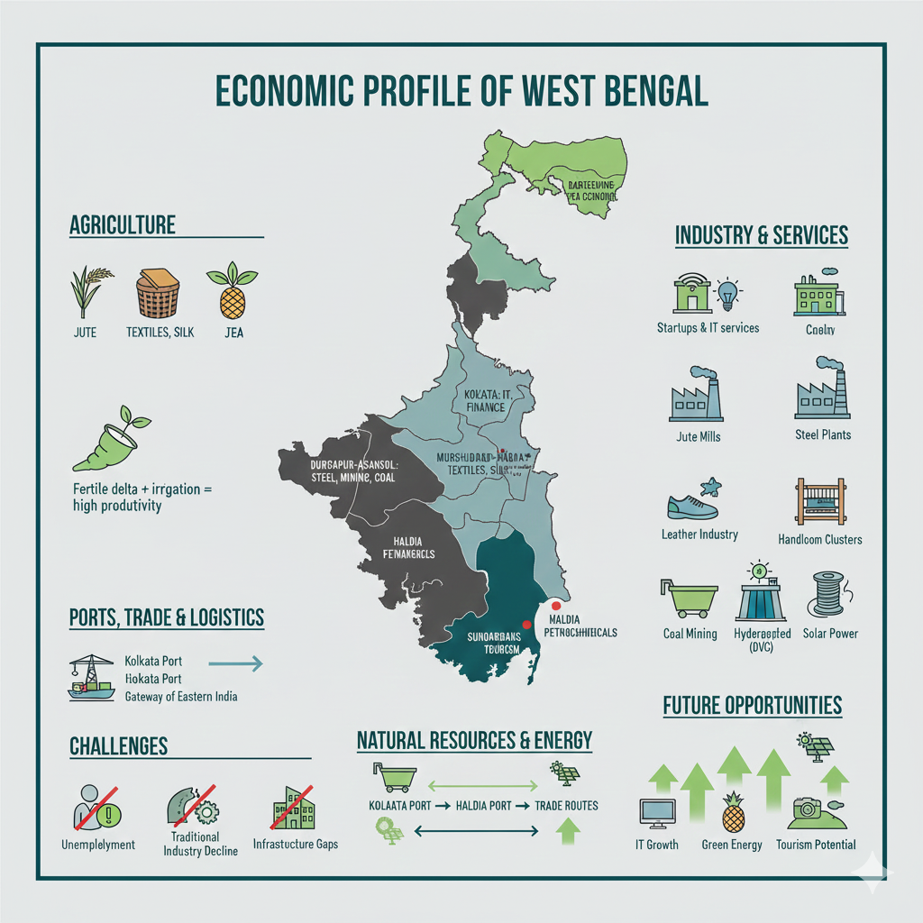 West Bengal Industry, Agriculture, and Service Sector