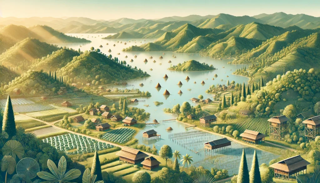 geographical representation of Manipur India showing its unique landscape features.