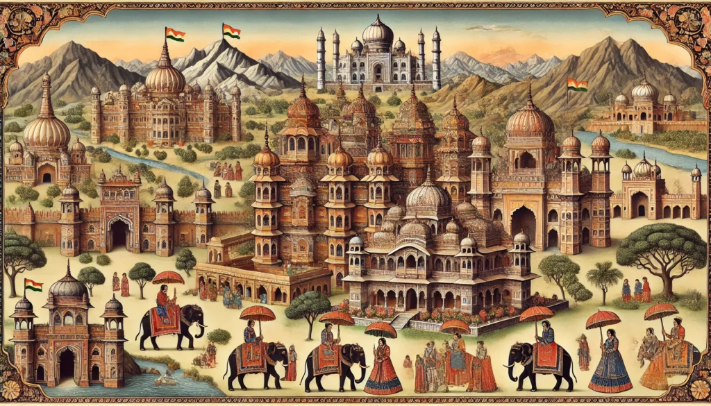 An artistic depiction of the Rajput period Major Rajput Era