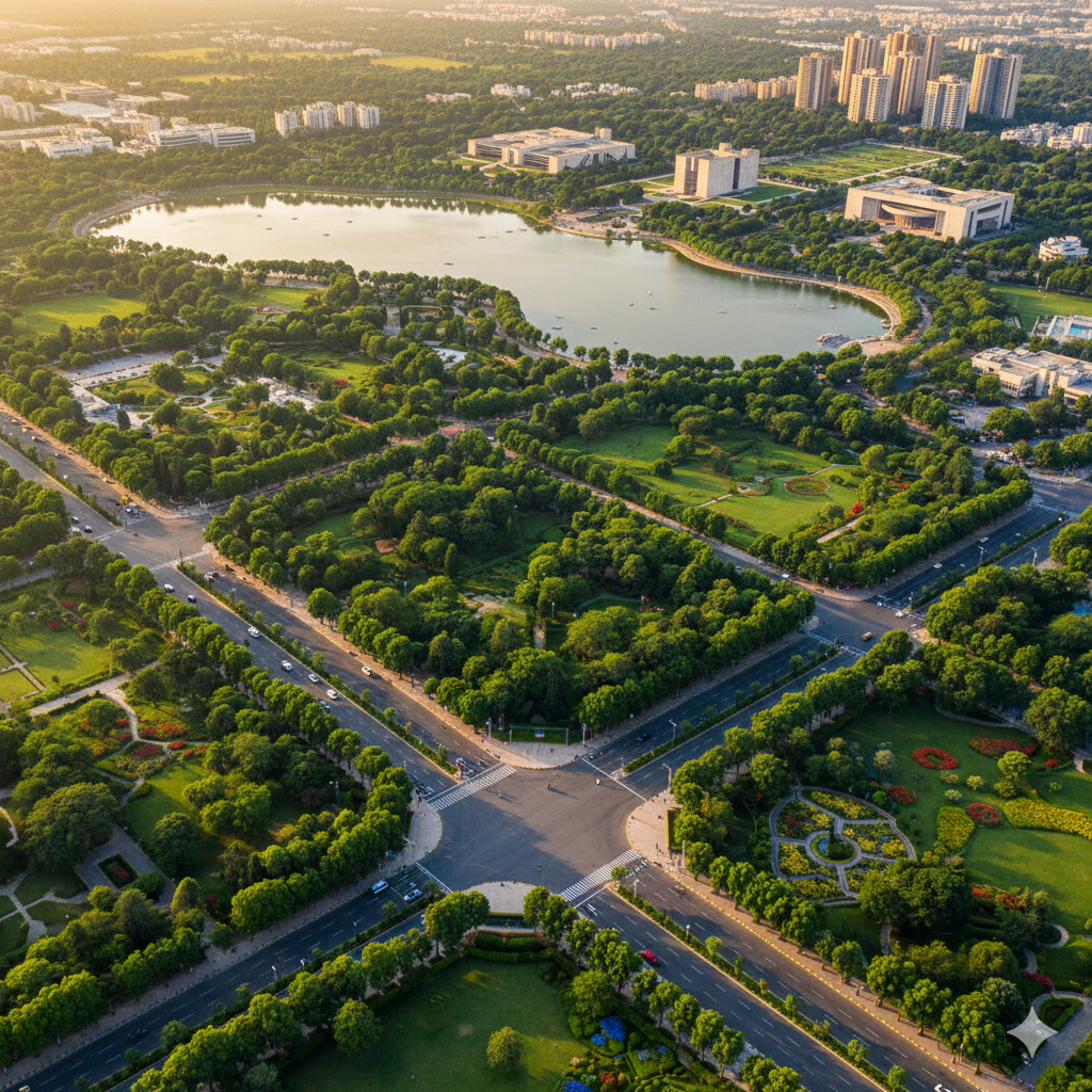 Chandigarh Aerial View of the Planned City