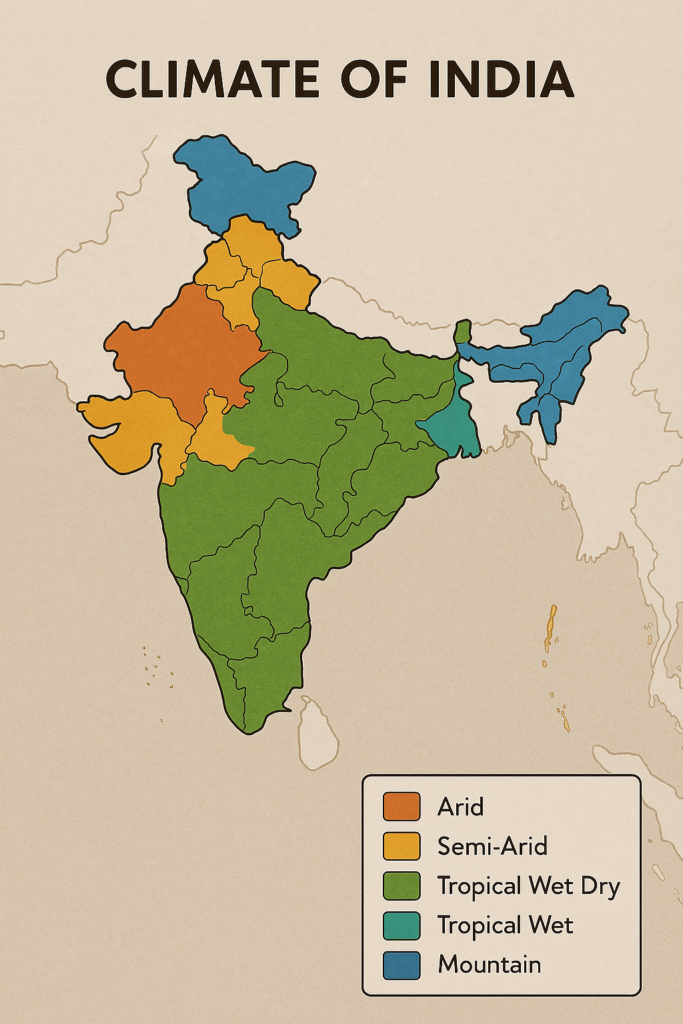 Types of climate in India
