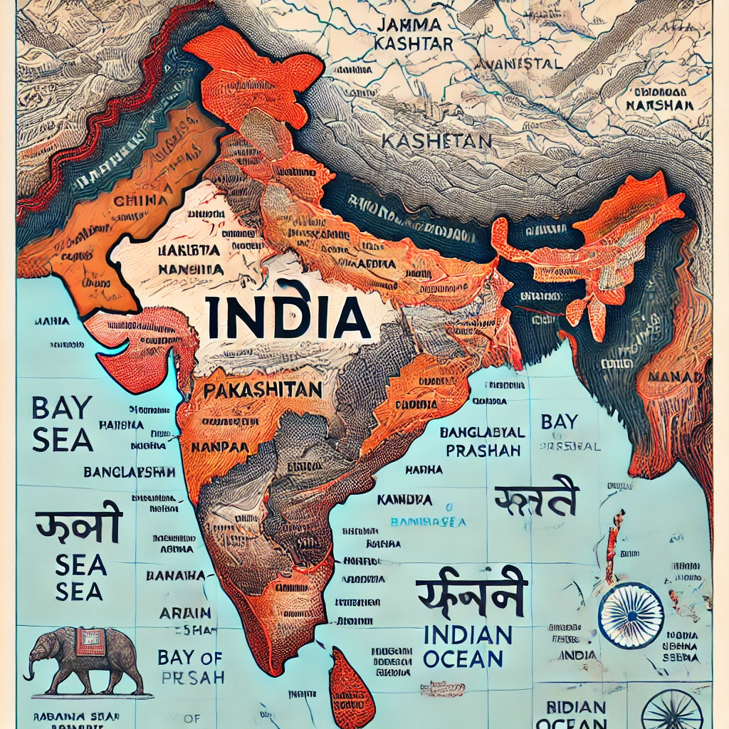 The border of India (Boundary of India)