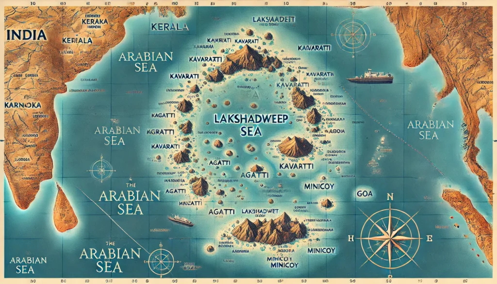Geographical Location of Lakshadweep