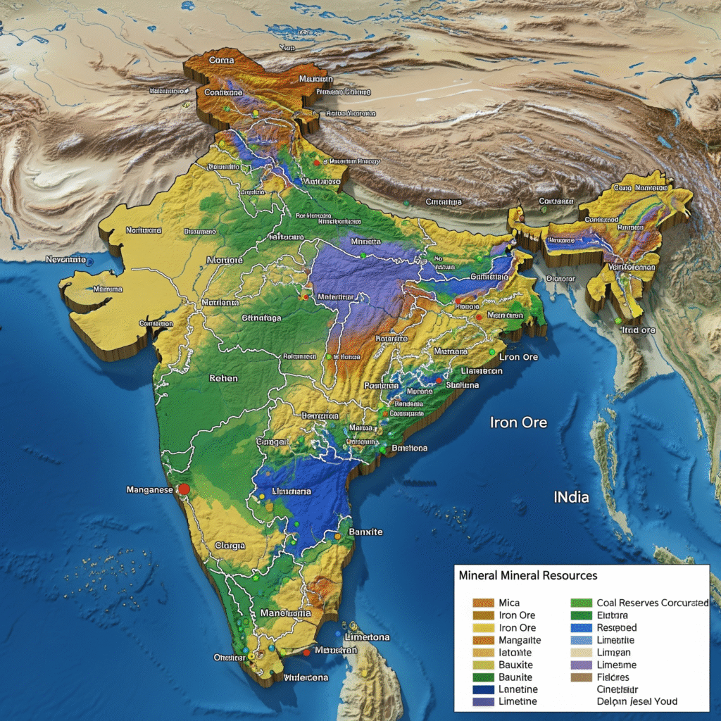 Characteristics of The Distribution of Mineral Resources of India