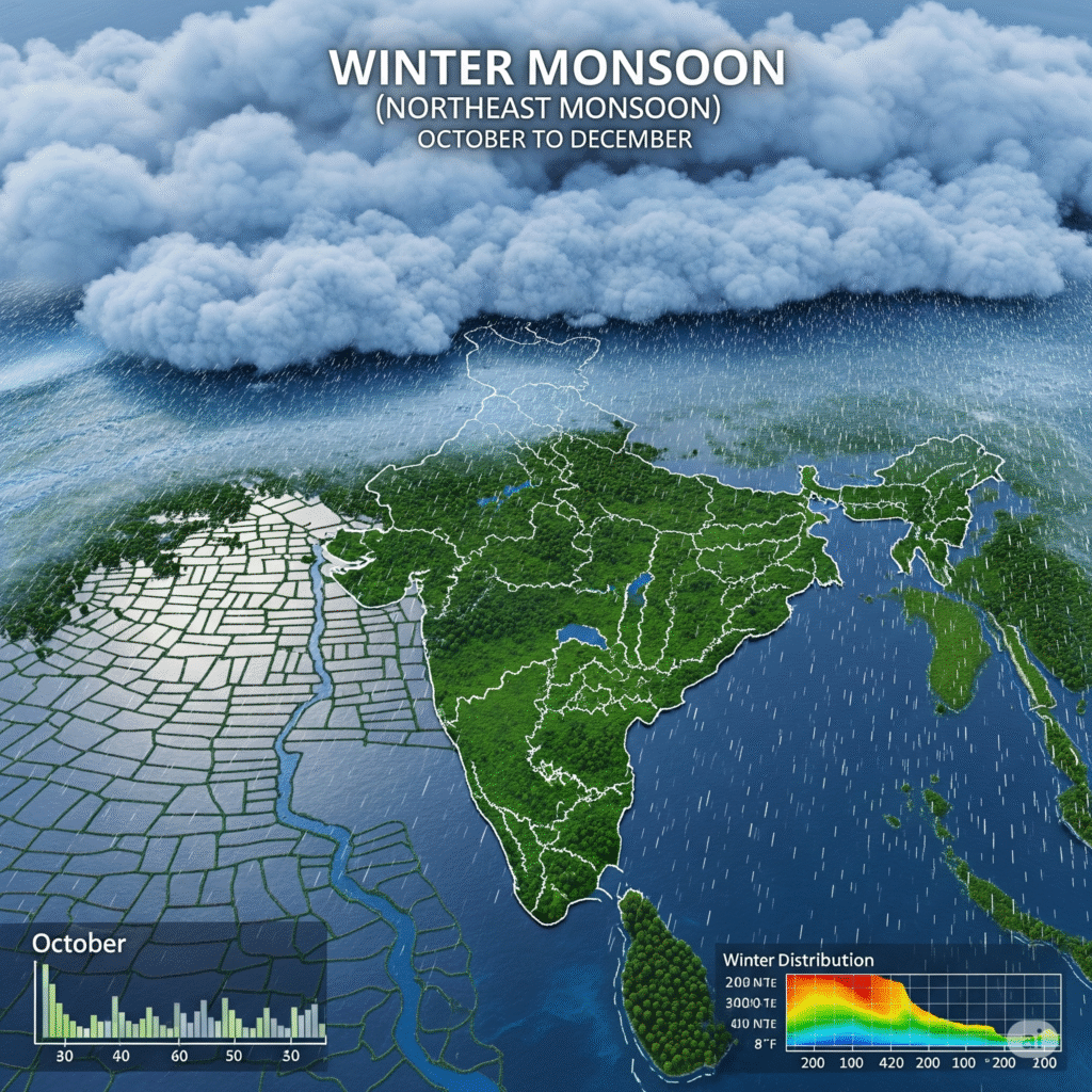 winter monsoon northest monsoon october to december