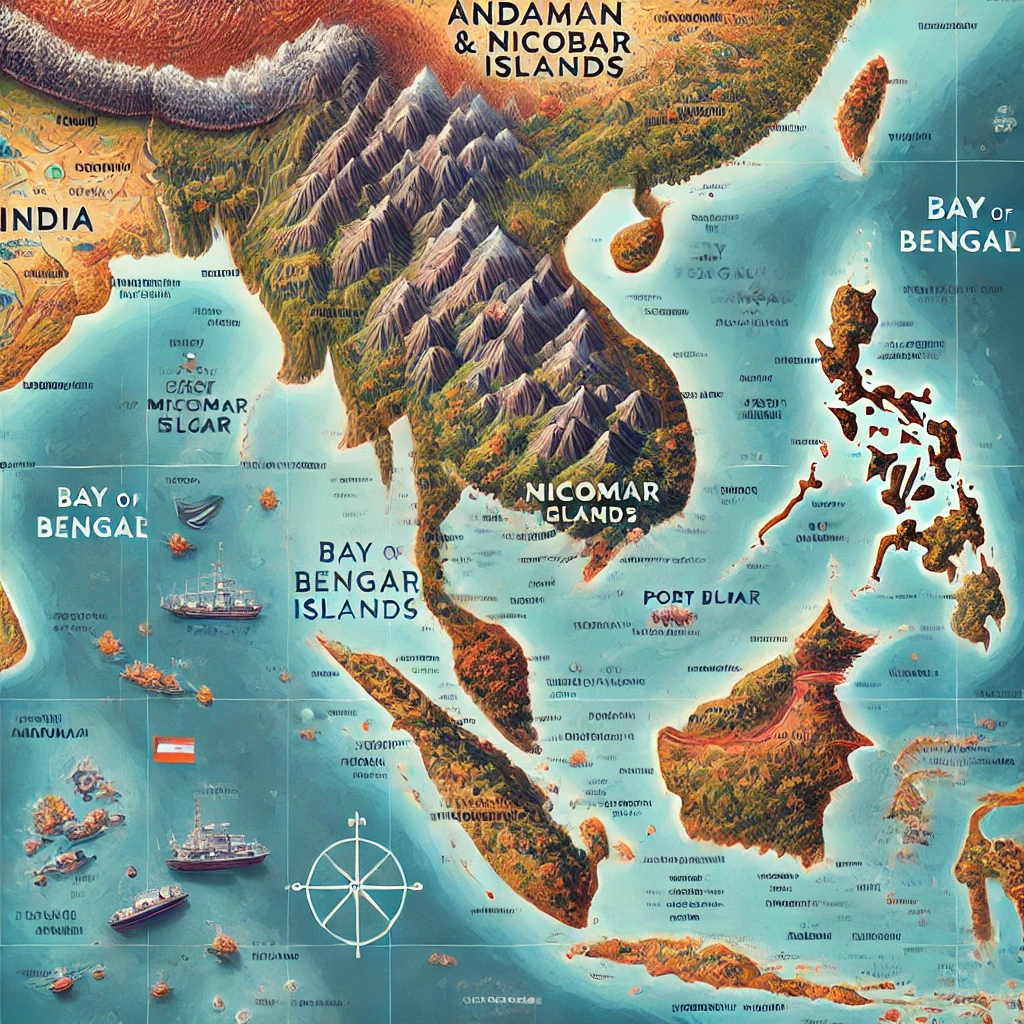 Geographical location of Andaman and Nicobar Islands