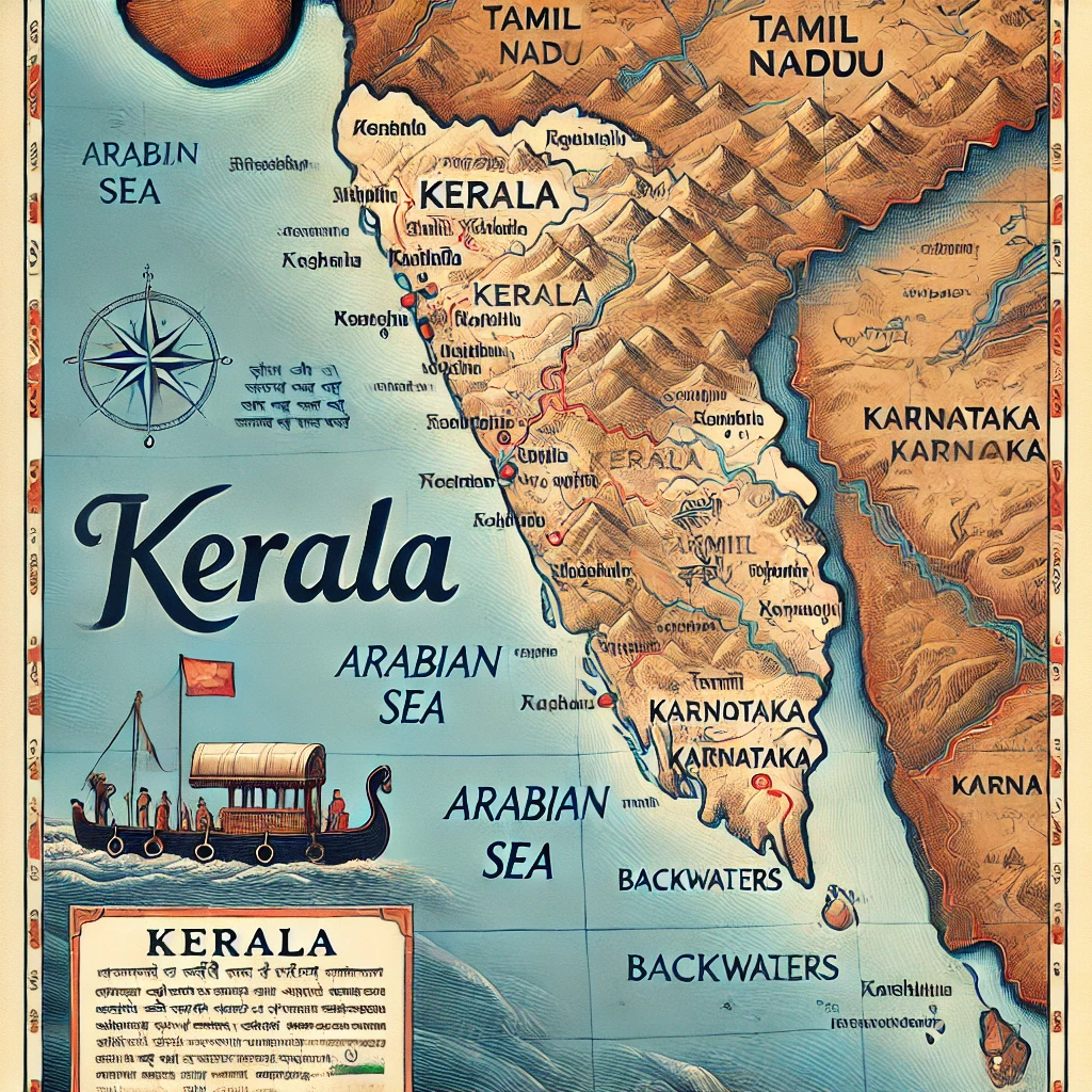 Geographical location of Kerala