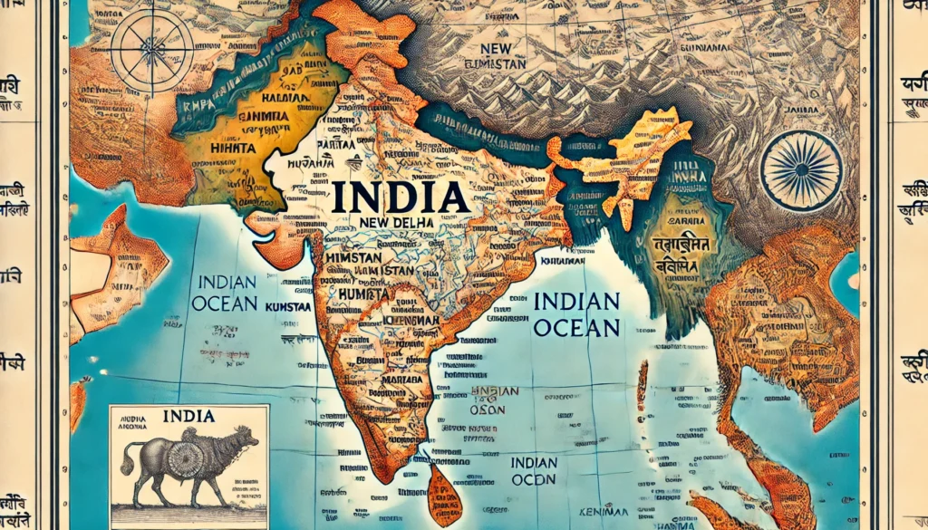 Location and Boundary of India
