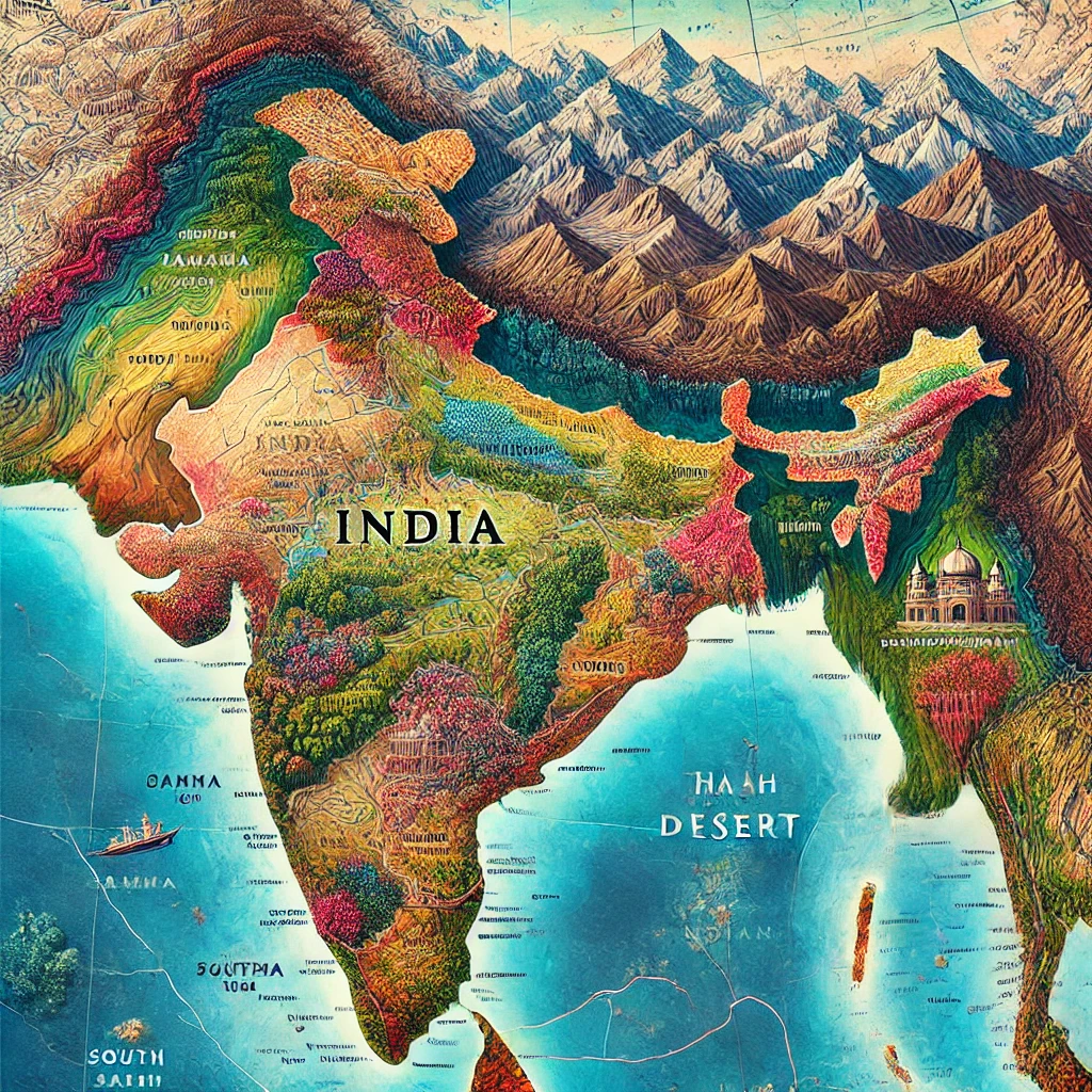The geographical area of India