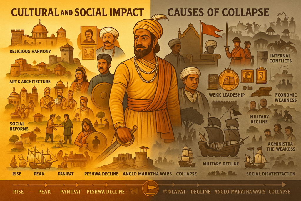 maratha empire culture and collapse infographic