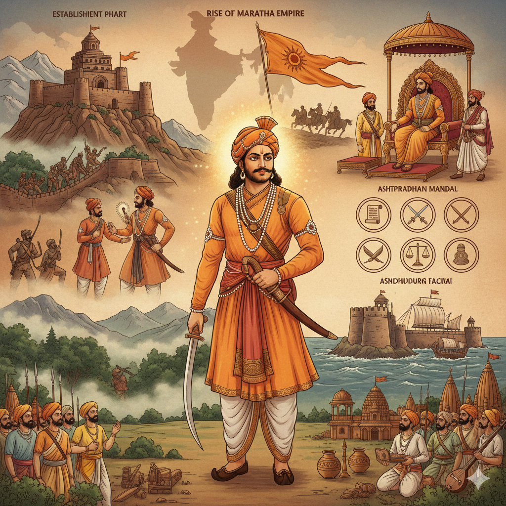 maratha empire establishment and shivaji contribution