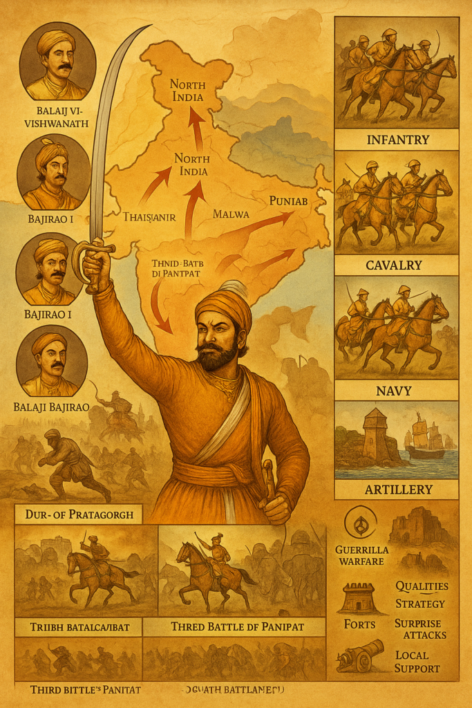 maratha empire expansion and military strength.