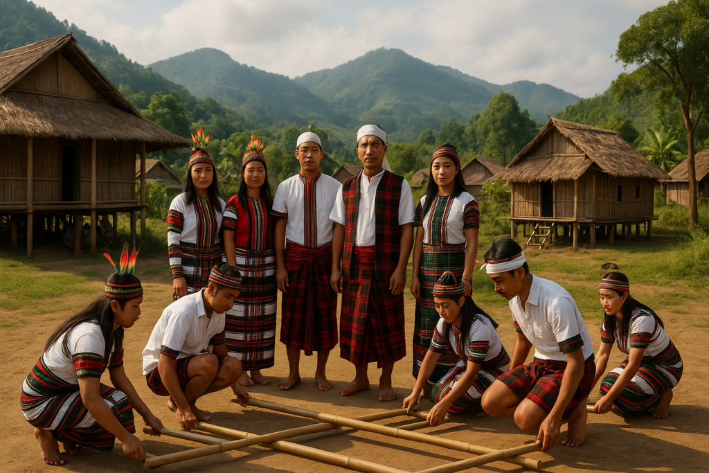 population and tribes of mizoram cheraw dance