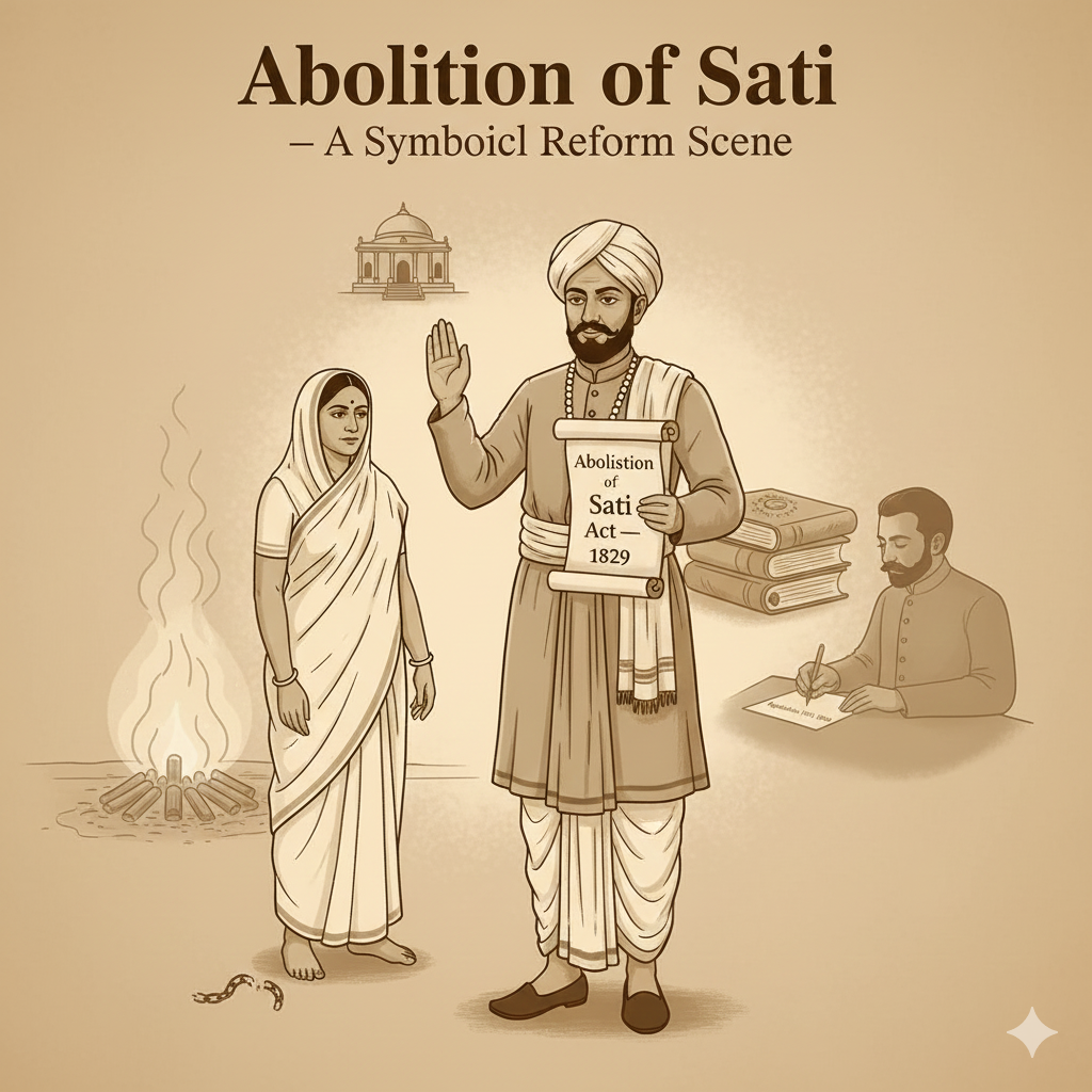“Abolition of the Practice of Sati – Raja Ram Mohan Roy”