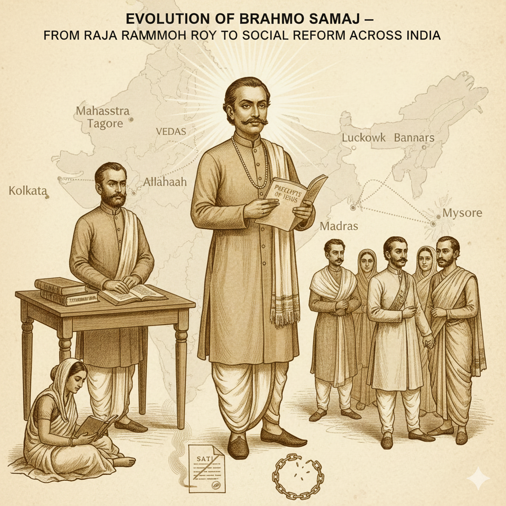 Evolution of Brahmo Samaj – From Raja Rammohan Roy to Social Reform Across India