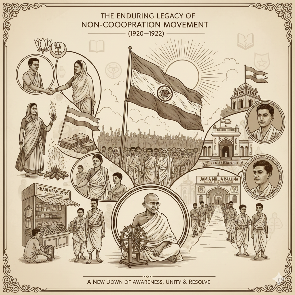 Impact Results Non Cooperation Movement National Integration Khadi.