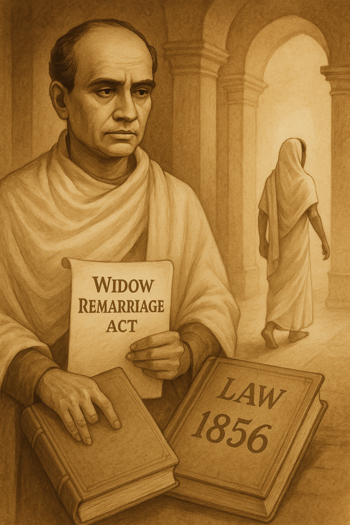 Widow Remarriage Act 1856” Reform Image by Ishwar Chandra Vidyasagar