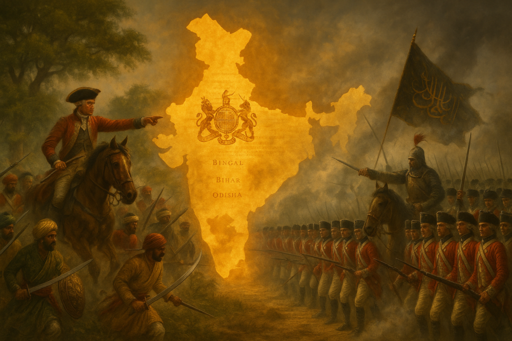 battles of plassey and buxar historical illustration