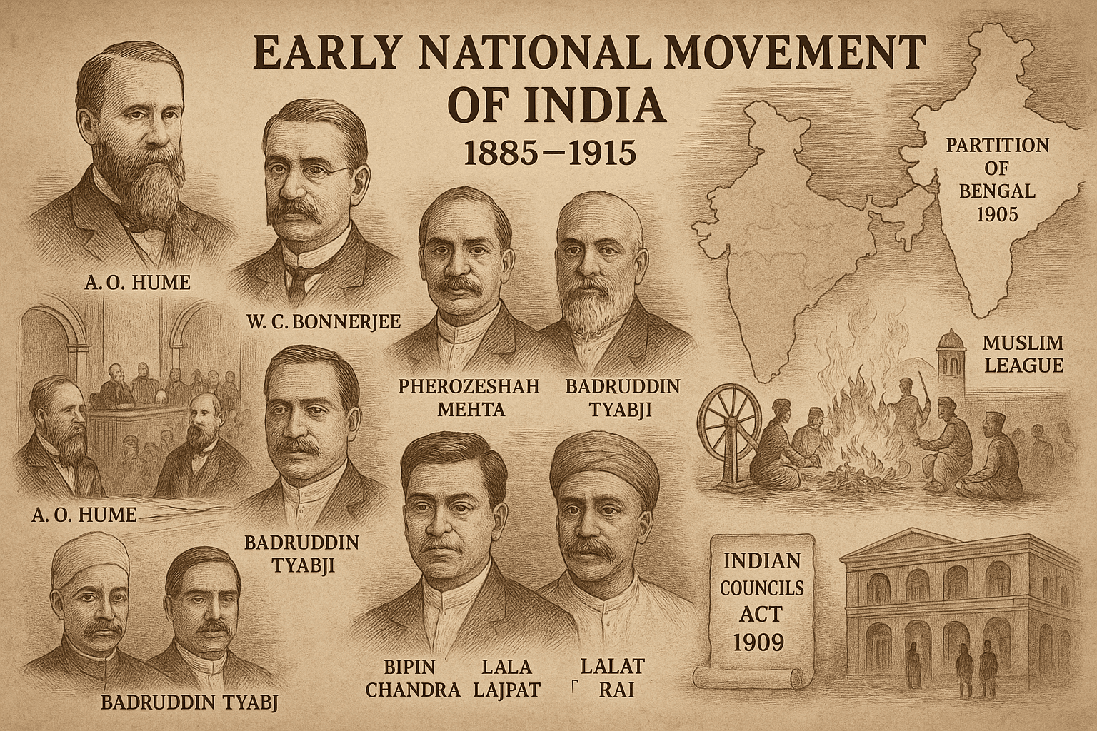 Indian National Movement (1885–1947): Complete History, Phases, Leaders ...