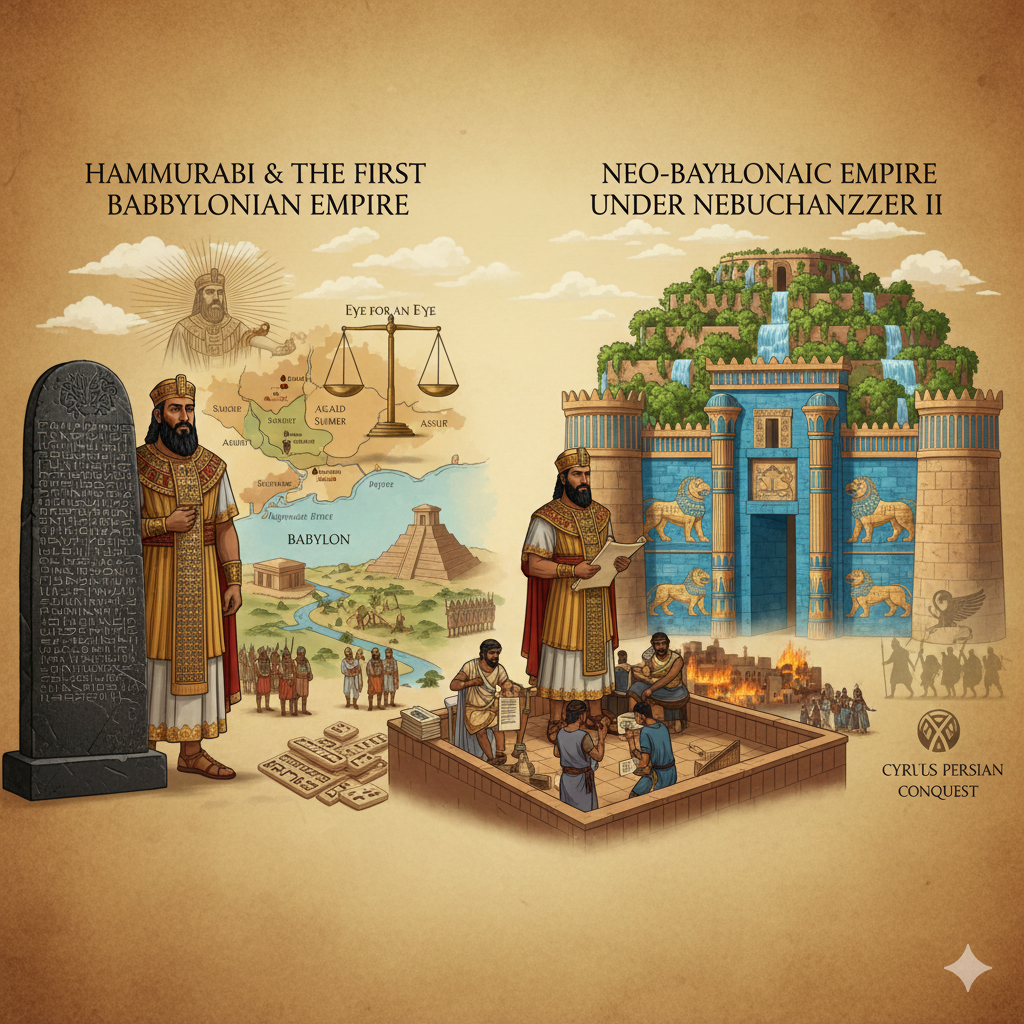 “Babylon From Hammurabi to Nebuchadnezzar – A Dual Era Historical Illustration