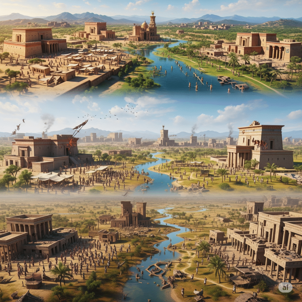 The decline of the Akkadian civilization