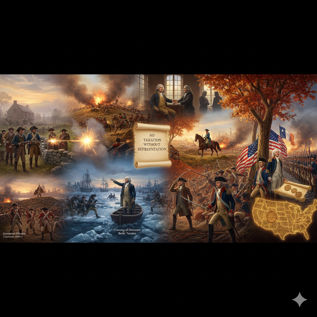 Major Battles of the American Revolution – A Grand Historical Montage