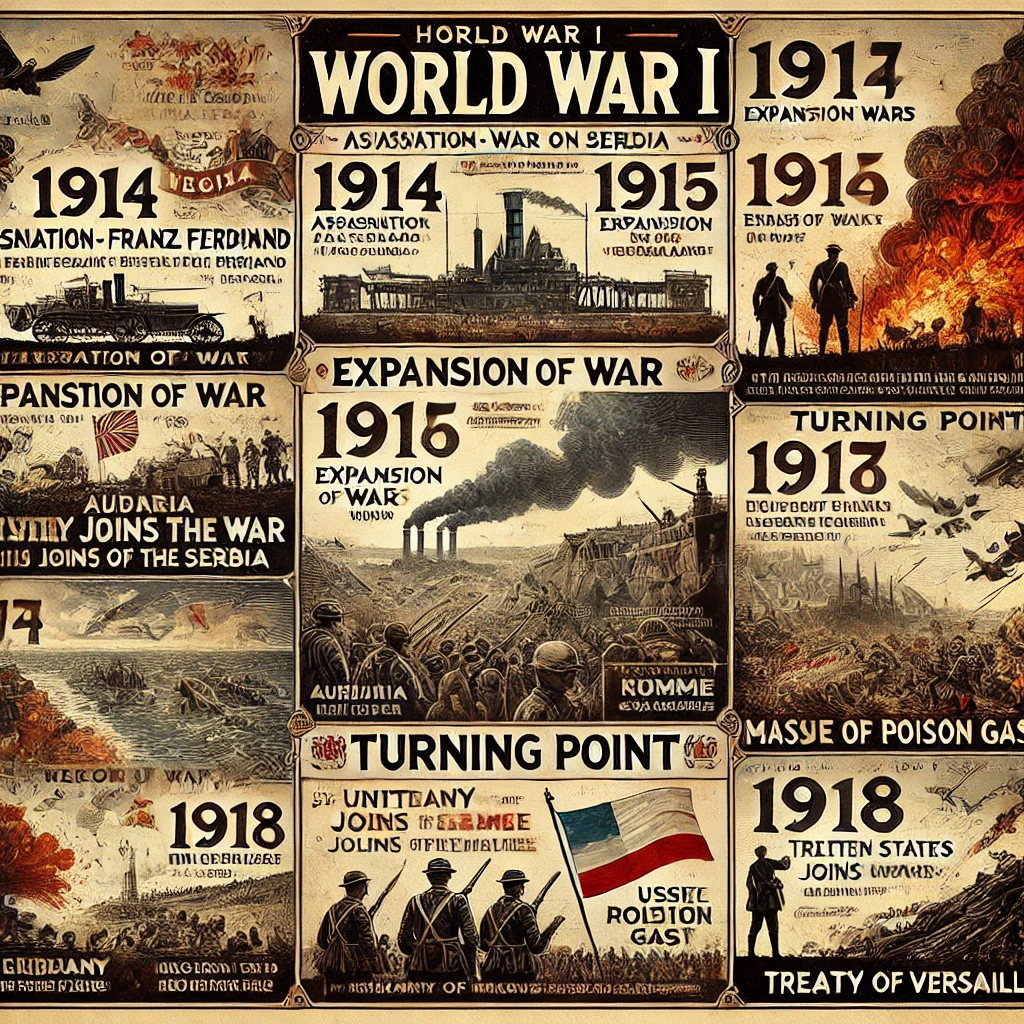 Major Events of World War I 1914 1918
