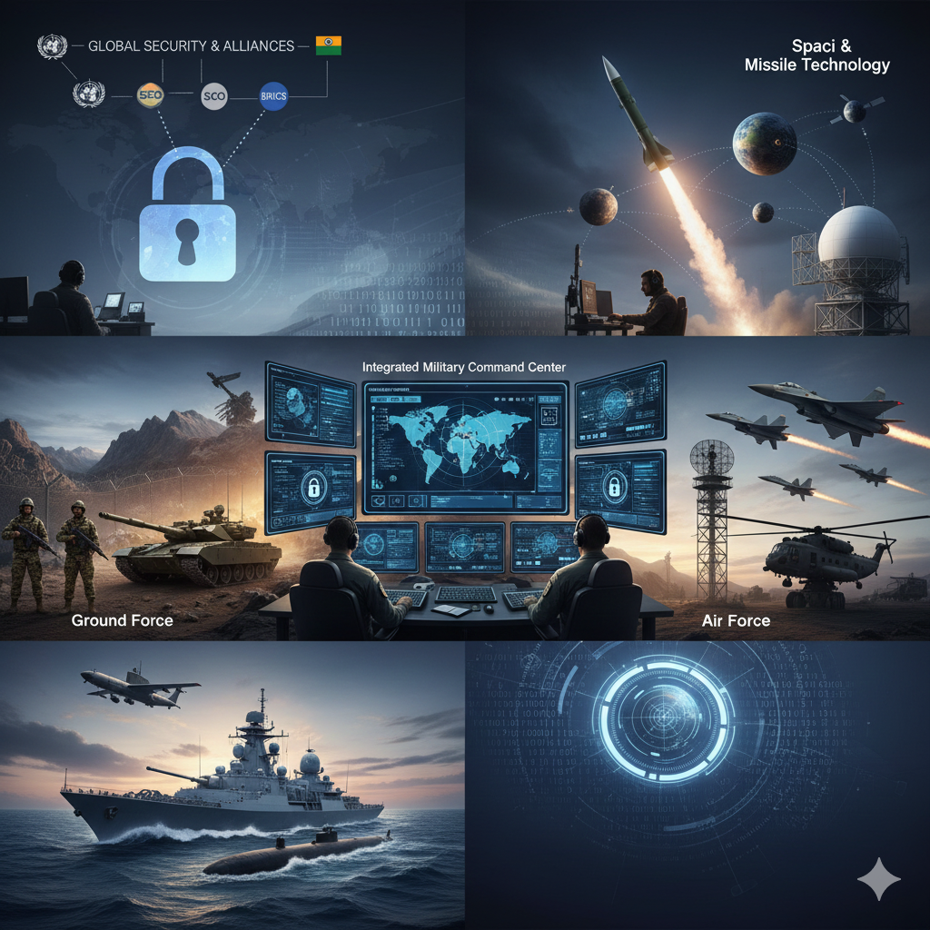 “Modern Military & Strategic Power System – A Comprehensive Visual Representation”