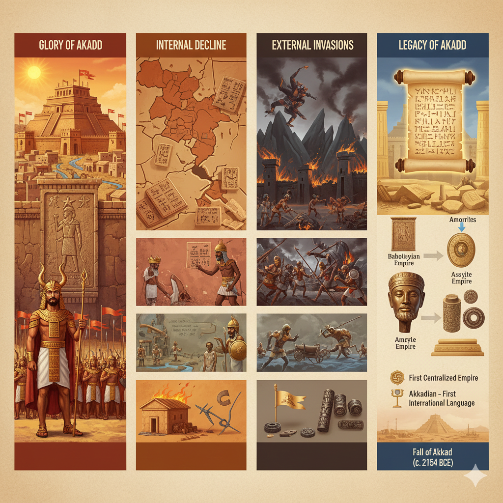Rise, Decline & Legacy of the Akkadian Civilization – A Complete Visual Timeline