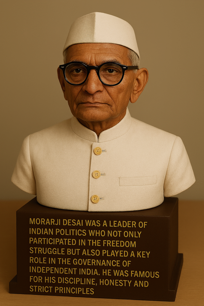 Morarji Desai was a leader of Indian politics who not only participated in the freedom struggle but also played a key role in the governance of independent India