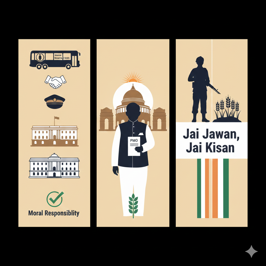 Lal Bahadur Shastri Political Journey Symbolic Vector Art