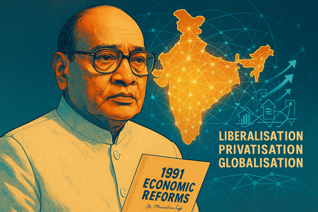 Realistic portrait style illustration (looks like P. V. Narasimha Rao)