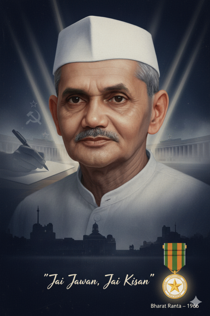 Shastri Ji's Final Journey and Highest Honour Illustration