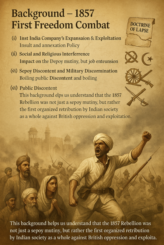 Background – of 1857 First Freedom combat