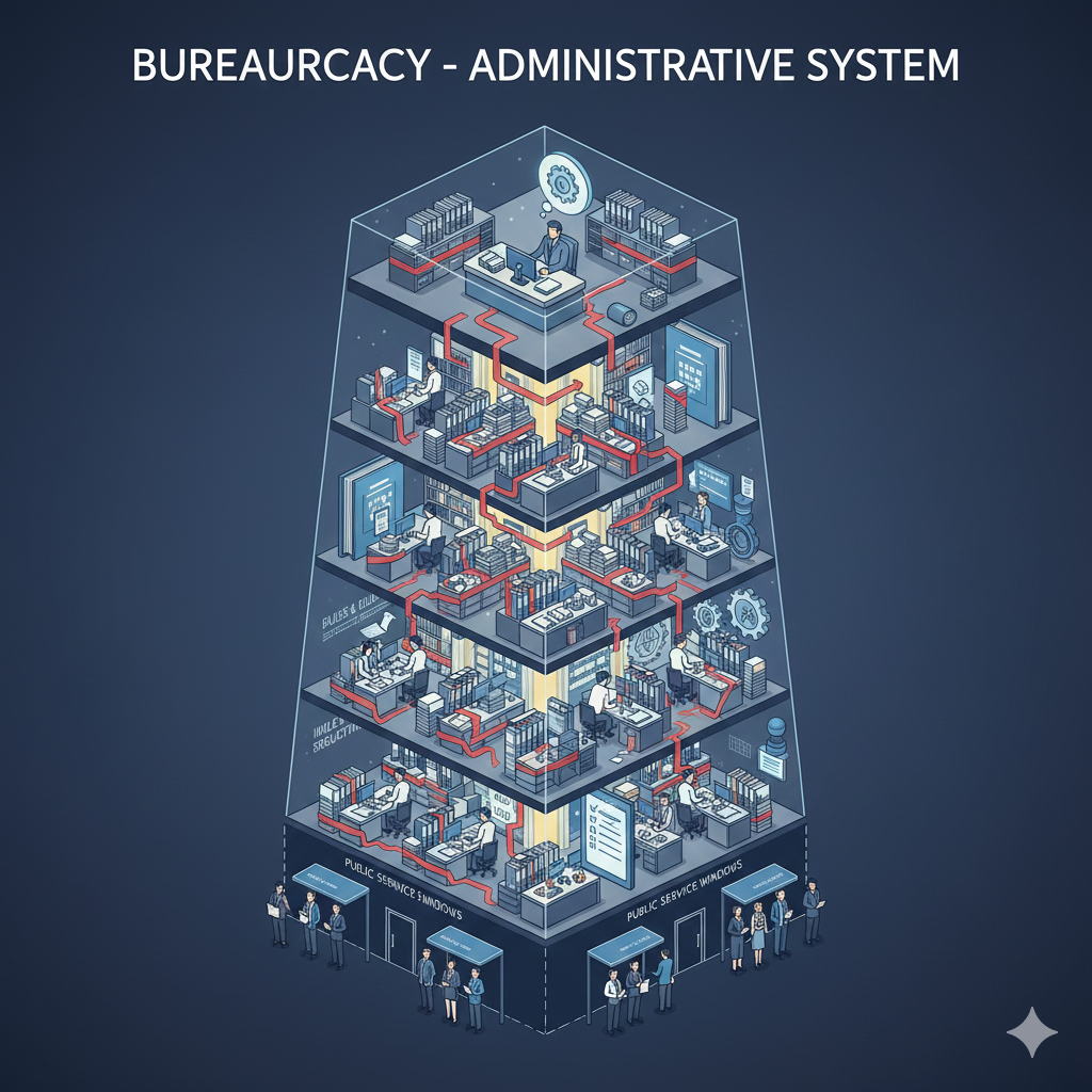 Bureaucracy – Administrative System Illustration